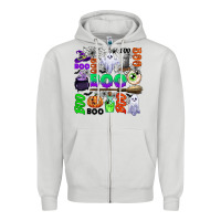 Dove Grey boo halloween Zipper Hoodie - CowGirlArtShop