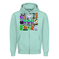Seafoam boo halloween Zipper Hoodie - CowGirlArtShop
