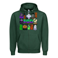 Sports Green boo halloween Zipper Hoodie - CowGirlArtShop