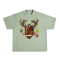 Oil Green American Football Horn Christmas Urban Heavy Tee - BundleAndBundleShop