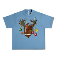 Pebble Blue American Football Horn Christmas Urban Heavy Tee - BundleAndBundleShop