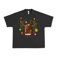Pigment Black American Football Horn Christmas Urban Heavy Tee - BundleAndBundleShop