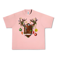 Salmon American Football Horn Christmas Urban Heavy Tee - BundleAndBundleShop