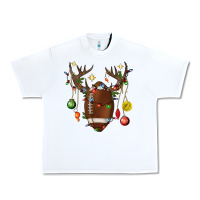 White American Football Horn Christmas Urban Heavy Tee - BundleAndBundleShop