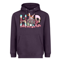 Plum Easter Day Hop bunny Heavyweight Hoodie - OliviaCreatesArt