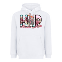 White Easter Day Hop bunny Heavyweight Hoodie - OliviaCreatesArt