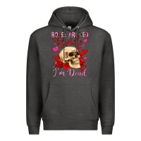 Charcoal Heather roses are red inside i m dead Premium Hoodie - OliviaCreatesArt