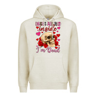 Oatmeal Heather roses are red inside i m dead Premium Hoodie - OliviaCreatesArt