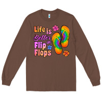 Chestnut life is better in flip flops Long Sleeve Tee - Jasminsmagicworld