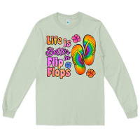Matcha life is better in flip flops Long Sleeve Tee - Jasminsmagicworld