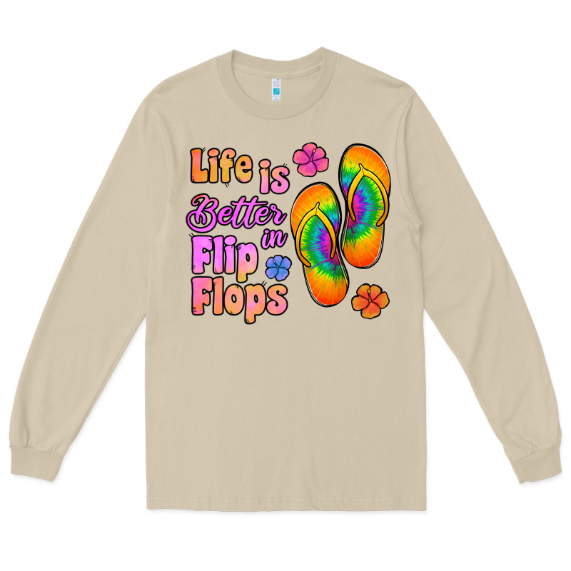 Life Is Better In Flip Flops Long Sleeve Tee by Jasminsmagicworld | Teevron