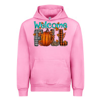 Fuchsia Pink Welcome Fall Urban Hoodie - CowhideDigitalArt