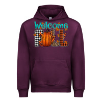 Mauve Wine Welcome Fall Urban Hoodie - CowhideDigitalArt