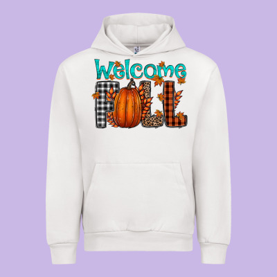 Welcome Fall Urban Hoodie Designed By Cowhidedigitalart