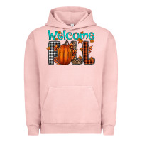 Pigment Salmon Welcome Fall Urban Hoodie - CowhideDigitalArt