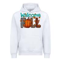 White Welcome Fall Urban Hoodie - CowhideDigitalArt