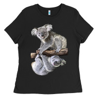 Black Koala Ladies Tee - LillyAllenDesigns