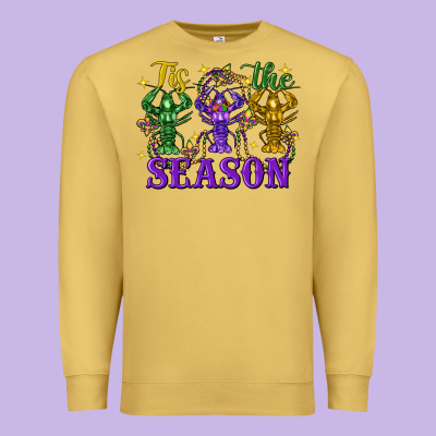 Tis The Season Crawfish Mardi Gras Premium Sweatshirt Designed By Fadigitalartstudio
