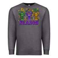 Charcoal Heather Tis the season crawfish Mardi Gras Premium Sweatshirt - FaDigitalArtStudio