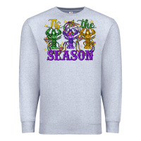 Heather Grey Tis the season crawfish Mardi Gras Premium Sweatshirt - FaDigitalArtStudio