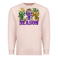 Pale Pink Tis the season crawfish Mardi Gras Premium Sweatshirt - FaDigitalArtStudio