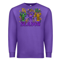 Purple Tis the season crawfish Mardi Gras Premium Sweatshirt - FaDigitalArtStudio