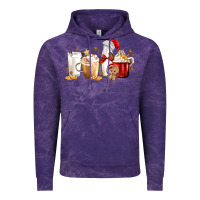 Cloud Purple Christmas Milk and Cookie Latte Coffee Cups Vintage Hoodie - MaliasSmallBusiness