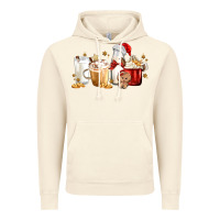 Vintage Artic Christmas Milk and Cookie Latte Coffee Cups Vintage Hoodie - MaliasSmallBusiness