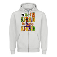 Dove Grey be afraid be very afraid Zipper Hoodie - CowGirlArtShop