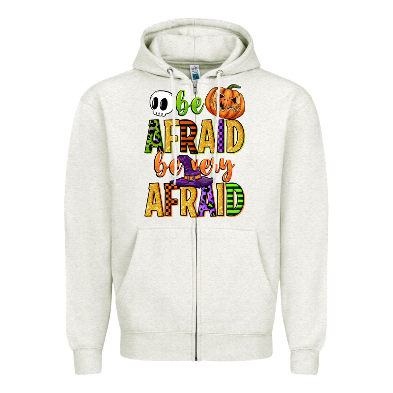 Be Afraid Be Very Afraid Zipper Hoodie by CowGirlArtShop | Teevron