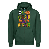 Sports Green be afraid be very afraid Zipper Hoodie - CowGirlArtShop