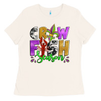Bone crawfish season mardi gras carnival fleur de lis Ladies Tee - Jasminsmagicworld