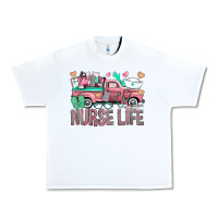 White Nurse Life Truck Urban Heavy Tee - BundleAndBundleShop