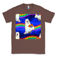 Chestnut Pride lgbtq ghosts and heart with rainbow seamless Classic Tee - BundleAndBundleShop