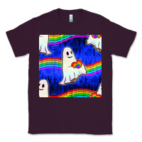 Pride Lgbtq Ghosts And Heart With Rainbow Seamless Classic Tee | Teevron