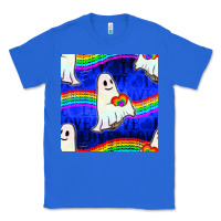 True Royal Pride lgbtq ghosts and heart with rainbow seamless Classic Tee - BundleAndBundleShop