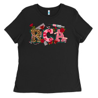 Black valentines day rca Ladies Tee - NancyCooperArtShop