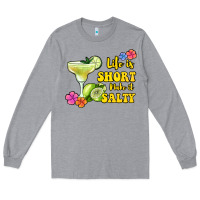 Heather Grey life is short make it salty Long Sleeve Tee - Jasminsmagicworld