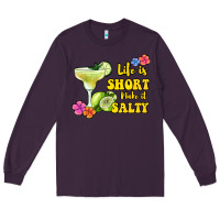 Plum life is short make it salty Long Sleeve Tee - Jasminsmagicworld