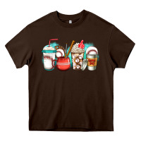 Chocolate Brown baseball coffee cups Heavy Core Tee - Jasminsmagicworld