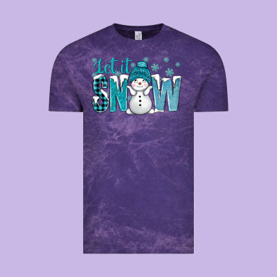 Let It Snow With Cute Snowman Bbs Vintage Tee Designed By Bundleandbundleshop