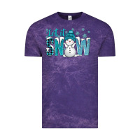Cloud Purple let it snow with cute snowman bbs Vintage Tee - BundleAndBundleShop