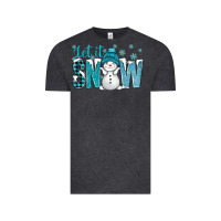 Vintage Black let it snow with cute snowman bbs Vintage Tee - BundleAndBundleShop