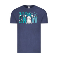 Vintage Denim let it snow with cute snowman bbs Vintage Tee - BundleAndBundleShop