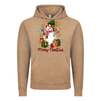 Vintage Coffee Snowman Merry Christmas Vintage Hoodie - NancyCooperArtShop