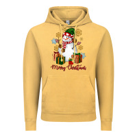 Vintage Mustard Snowman Merry Christmas Vintage Hoodie - NancyCooperArtShop
