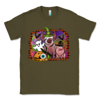 Army Green halloween pigs Classic Tee - SublimationCraftShop