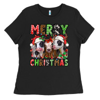 Black merry christmas heifers Ladies Tee - Jasminsmagicworld