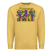 Antique Gold Happy crawdi Gras Mardi Gras crawfish Premium Sweatshirt - FaDigitalArtStudio