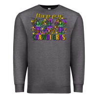 Charcoal Heather Happy crawdi Gras Mardi Gras crawfish Premium Sweatshirt - FaDigitalArtStudio